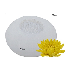 Белый Пищевой класс три доверия цветок DIY свечи силиконовые формы, для изготовления свечей, белые, 9.7x3.5 см