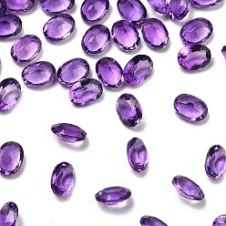 Аметист Ограненные натуральные аметистовые кабошоны, назад назад, овальной формы, 4x3x2 мм