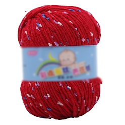 Красный Полиэфирная пряжа, твидовая пряжа, для свитера-шапки, для вязания крючком принадлежности, красные, 2 мм, около 85.30 ярдов (78 м) / моток