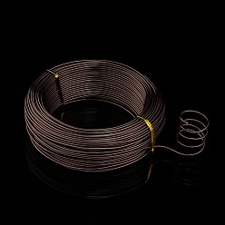 Camel Round Aluminum Wire, Flexible Craft Wire, for Beading Jewelry Doll Craft Making, Camel, 12 Gauge, 2.0mm, 55m/500g(180.4 Feet/500g)