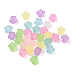 Звезда Матовые прозрачные акриловые бусины, разноцветные, звезда, 11.5x12.5x9.5 мм, отверстие : 2.2 мм