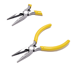 Yellow Carbon Steel Pliers, Jewelry Making Supplies, Needle Nose Pliers, Yellow