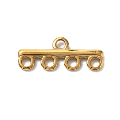 Золотой 304 нержавеющей стали ссылки люстра компонент, панель ссылок, 5 петли, золотые, 8x19x2 мм, отверстие : 1.8 мм