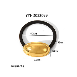 Oval Эластичные резинки для волос из нержавеющей стали для женщин и девочек, резинки для волос/аксессуары для волос, овальные, 33x18x3.5 мм, внутренний диаметр: 42 мм