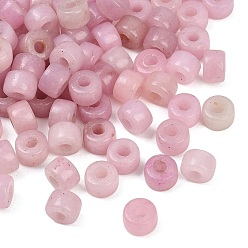 Розовый Крашеные натуральный белый нефрит бисер, плоско-круглые, туманная роза, 8x6 мм, отверстие : 3 мм