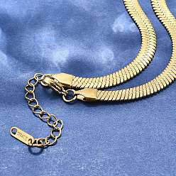 Настоящее золото 18K Ионное покрытие (ip) 304 ожерелье из нержавеющей стали с цепочкой в виде елочки для мужчин и женщин, реальный 18 k позолоченный, широк: 6.5 мм, 15.83 дюйм (40.2 см)