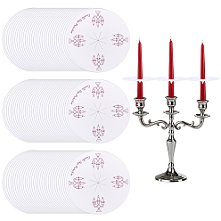 Белый Бумажные чехлы для свечей, плоско-круглые, белые, 76x0.3 мм, 200sheets / мешок