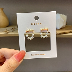 Others Imitation Pearl Dangle Earrings for Women, 24x10mm