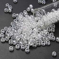 (101) Crystal Transparent Luster Тохо 3/0 круглые бусины, японский бисер, (101) кристально прозрачный блеск, 5.5 мм, отверстие : 1.9 мм, Около 60 шт / 10 г