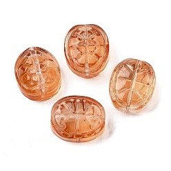 Шоколадный Стеклянные бусины, овальные, цвет шоколада, 18x15.5x12 мм, отверстие : 1.2 мм