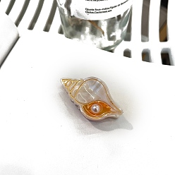Shell Shape Мини-заколки для волос из ацетата целлюлозы, аксессуары для волос для женщин и девочек, формы раковины, 20 мм