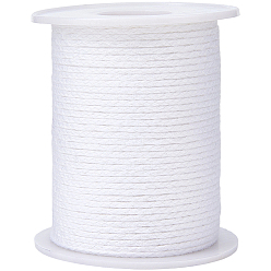 Белый 1 рулон хлопковой нити, плоский, белые, 2x0.8 мм, около 66.71 ярдов (61 м) / комплект
