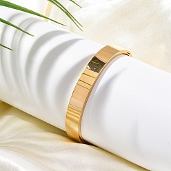 Золотой Ионное покрытие (IP) 304 шарнирные браслеты из нержавеющей стали для женщин, золотые, внутренний диаметр: 2-3/8x1-7/8 дюйм (5.9x4.85 см)