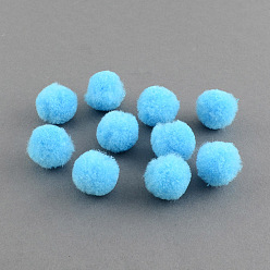 Cyan DIY Doll Craft Pom Pom Yarn Pom Pom Balls, Cyan, 30mm, about 500pcs/bag