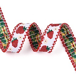 Белый Полиэстеровая клубничная лента, для производства одежды, белые, 1/2 дюйм (14 мм)