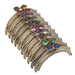 (52) Непрозрачная лаванда 10 шт. 10 цвета железный замок-поцелуй рамка для ручки кошелька, с пластиковой ручкой в виде цветка, Для пошива сумки, античная бронза, разноцветные, 65x90x14.5 мм, внутренний диаметр: 73x82 мм, 1 шт / цвет