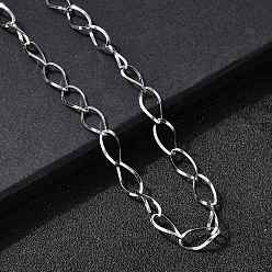 Нержавеющая Сталь Цвет 304 ожерелья из нержавеющей стали в форме капли для женщин и мужчин, цвет нержавеющей стали, 17.44 дюйм (44.3 см)