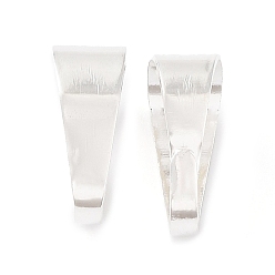 925 Sterling Silver Plated Brass Snap on Bails, Cadmium Free & Lead Free, 925 Sterling Silver Plated, 13x8x5mm