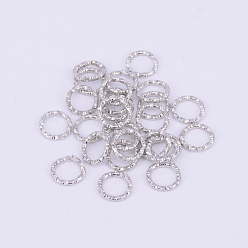 Платина Железа прыжок кольцо, открытые кольца прыжок, , платина, 18 датчик, 8x1 мм, внутренний диаметр: 5.5 мм, около 50 шт / упаковка