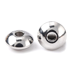 Stainless Steel Color Rondelle 304 Stainless Steel Beads, Stainless Steel Color, 6x3mm, Hole: 2mm