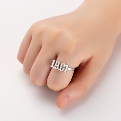 Нержавеющая Сталь Цвет Год рождения 201 регулируемые открытые манжеты из нержавеющей стали, число, цвет нержавеющей стали, год рождения: 7x17мм, внутренний диаметр: регулируемый