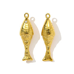 Кристалл 304 из нержавеющей стали горный хрусталь подвески, рыбы прелести, ионное покрытие (ip), реальный 18 k позолоченный, кристалл, 31x9 мм