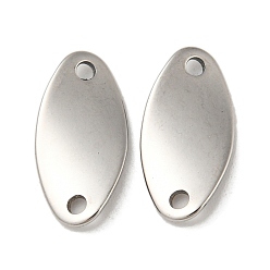 Stainless Steel Color Non-Tarnish 304 Stainless Steel Connector Charms, Oval Links, Stainless Steel Color, 16.5x8.5x1.2mm, Hole: 1.6mm