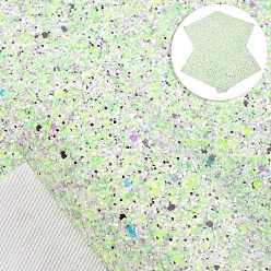 Мята молочно-белая Ткани из ПВХ и искусственной кожи, с блеском порошок, поделки товары для рукоделия, мятный крем, 33x20 см