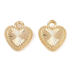Настоящее золото 18K Латунь прелести, сердце прелести, без кадмия, без никеля и без свинца, реальный 18 k позолоченный, 11.5x10x3 мм, отверстие : 1.5 мм