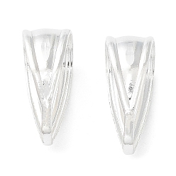 Посеребрённый Латунь оснастки на поруки, без кадмия и без свинца, 925 серебро покрытием, 11x5x7 мм