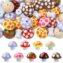 Mixed Shapes 40Pcs 2 Styles Opaque Acrylic Beads, Mixed Colors, Mixed Shapes, 16~25x12~25mm, Hole: 3mm, 20pcs/style
