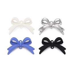 (52) Непрозрачная лаванда Обшивка стойки, окрашенная распылением, разъемы из сплава, без кадмия и без свинца, бантом, разноцветные, 17~18x26.5~27.5x5 мм, отверстие : 1.4~1.5 мм