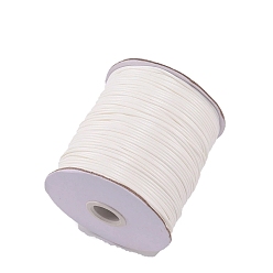 Белый Кожзаменитель шнуры, Аксессуары для ожерелья и браслета своими руками, белые, 1.5 мм, около 174.98 ярдов (160 м) / рулон