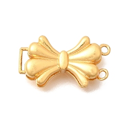 Настоящее золото 24K Застежки латунные коробки, бантом, без кадмия и без свинца, стойки покрытие, долговечный, 2 нитей, 3-луночное, реальный 24 k позолоченный, 17.5x10x4.5 мм, Отверстие : 1 мм & 3.5x1.6 мм