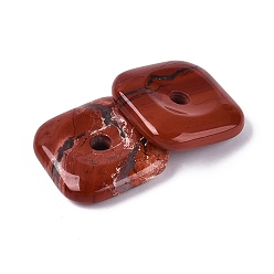 Красный Камень Природные красной яшмы подвески, закругленные квадратные подвески в виде безопасных монет, 29.5~30x29.5~30x7~7.5 мм, отверстие : 5~5.3 мм