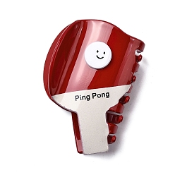 Красный Акриловые заколки-коготь для волос для женщин и девочек, ракетки для настольного тенниса, с железной фурнитурой, красные, 85x59x43 мм