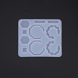 Шестиугольник DIY силиконовые формы для кулона, формы для литья смолы, для уф-смолы, изготовление ювелирных изделий из эпоксидной смолы, шестиугольник/прямоугольник/квадрат, 135x120 мм