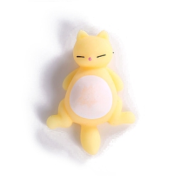 Lemon Chiffon Pvc Stress Toy, Funny Fidget Sensory Toy, for Stress Anxiety Relief, Lemon Chiffon, 65x45x25mm