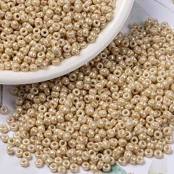 (RR593) Ceylan Caramel Clair Perles rocailles miyuki rondes, perles de rocaille japonais, (rr 593) ceylon caramel clair, 8/0, 3mm, Trou: 1mm, à propos 422~455pcs / bouteille, 10 g / bouteille