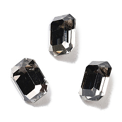 Хрустальная Сатина K 9 кабошоны из стеклянного страза, задние и задние, прямоугольные, кристалл сатин, 8x6x4 мм