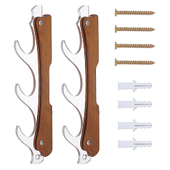 Верблюжий 3-уровневые акриловые подставки для мечей-катан, деревянные кронштейны мольберты для демонстрации самурайских мечей, вмещает до 3 мечей, верблюжие, 28x8.25x1.5 см