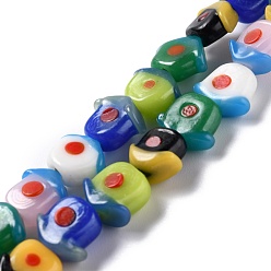 (52) Непрозрачная лаванда Бусины лэмпворк , неровный, дом, туманная роза, 12~14x14~16x6~8 мм, отверстие : 2 мм, около 25 шт / нитка, 12.80 дюйм (32.5 см)