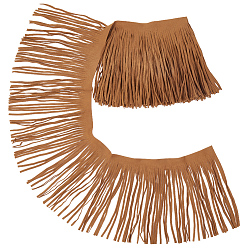 Верблюжий 1лента из замшевой ткани с кисточками, для аксессуаров для одежды, украшение подарка, верблюжие, 5-7/8 дюйм (150 мм), около 2.19 ярдов (2 м) / шт