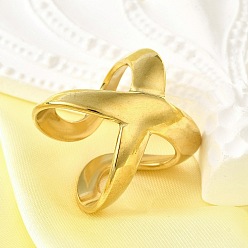 Настоящее золото 18K 304 регулируемые манжеты из нержавеющей стали для женщин, реальный 18 k позолоченный, 23.5 мм, внутренний диаметр: регулируемый