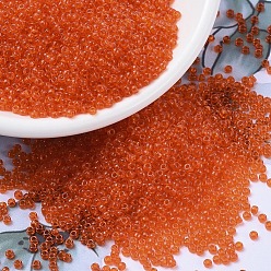 (RR139) Transparent Tangerine Миюки круглые бусины рокайль, японский бисер, 11/0, (р-р 139) прозрачный мандарин, 11/0, 2x1.3 мм, отверстия : 0.8 mm, около 50000 шт / фунт