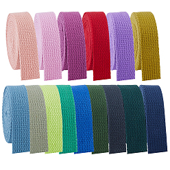 Mixed Color 15Rolls 15 Colors Polycotton Ribbon, for Sewing Accessories, Mixed Color, 3/4 inch(20mm), about 3.00 Yards(2.74m)/Set