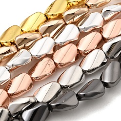 (52) Непрозрачная лаванда Стеклянные бусины с гальваническим покрытием , твист, разноцветные, 9x6x4 мм, отверстие : 1 мм, около 45~46 шт / нитка, 15.75'' (40 см)