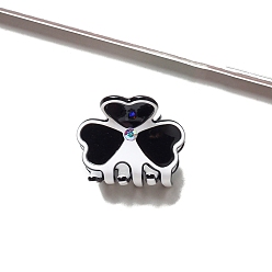 Белый Заколки-коготки из ацетата целлюлозы в форме клевера, аксессуары для волос для женщин девушки густые волосы, белые, 35x23x37 мм