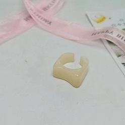 Бледно-Золотистый 1поликарбонатные прямоугольные акриловые манжетные кольца, бледно золотарник, внутренний диаметр: 17 мм