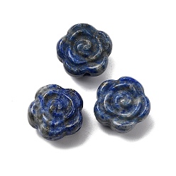 Ляпис-Лазурь Резные бусины из натурального лазурита, цветок, 15.5~16x15.5~16x10.5~11 мм, отверстие : 1~1.5 мм